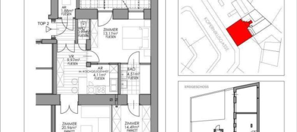 3غرفة شقة في Mariahilf, Austria رقم 144811 25