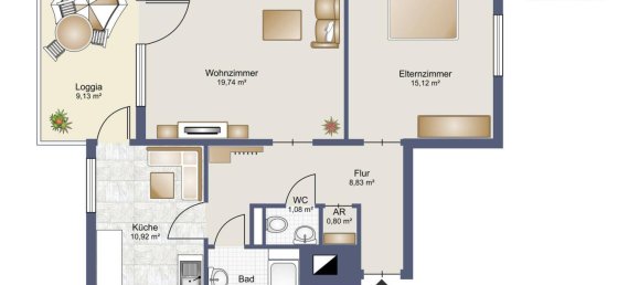 Квартира с 1 спальней в Фельдкирх, Австрия № 241552 22