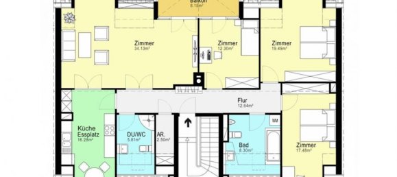 Квартира с 3 спальнями в Целендорф, Германия № 37744 8