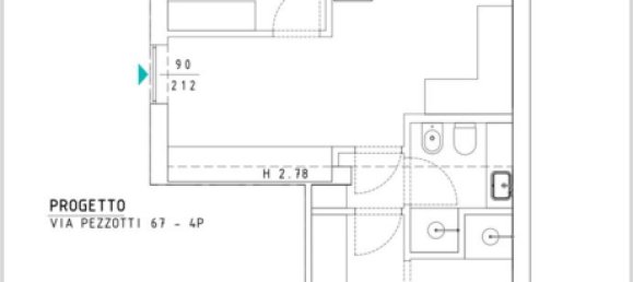 3-Zimmer Wohnung in Milan, Italy, Nr. 281404 11