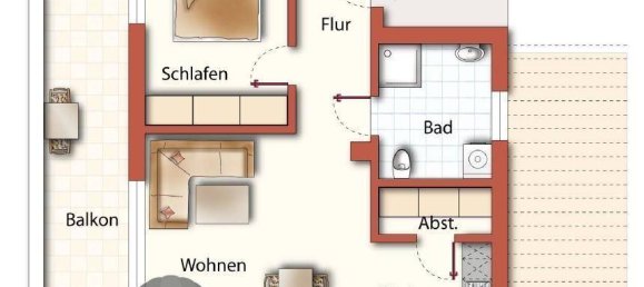 Квартира с 2 комнатами в Тесдорф, Австрия № 212533 3