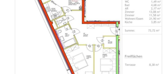 Apartamento de 3 divisões em Ottakring, Austria N.º 244817 17