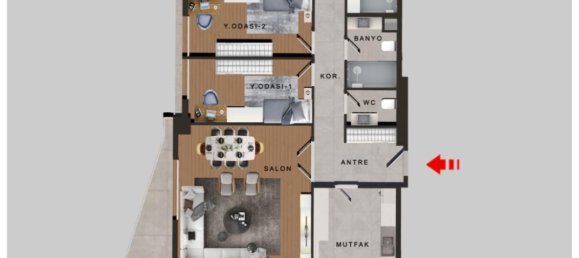 2 rooms Apartment in Bueyuekcekmece, Turkey No. 18380 21