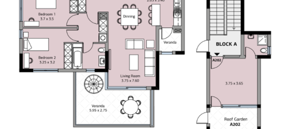 2 bedrooms Penthouse in Germasogeia, Cyprus No. 8196 3