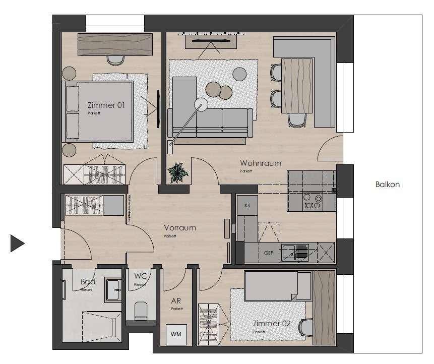 2 Schlafzimmer Wohnung in Mittersill, Austria, Nr. 60459