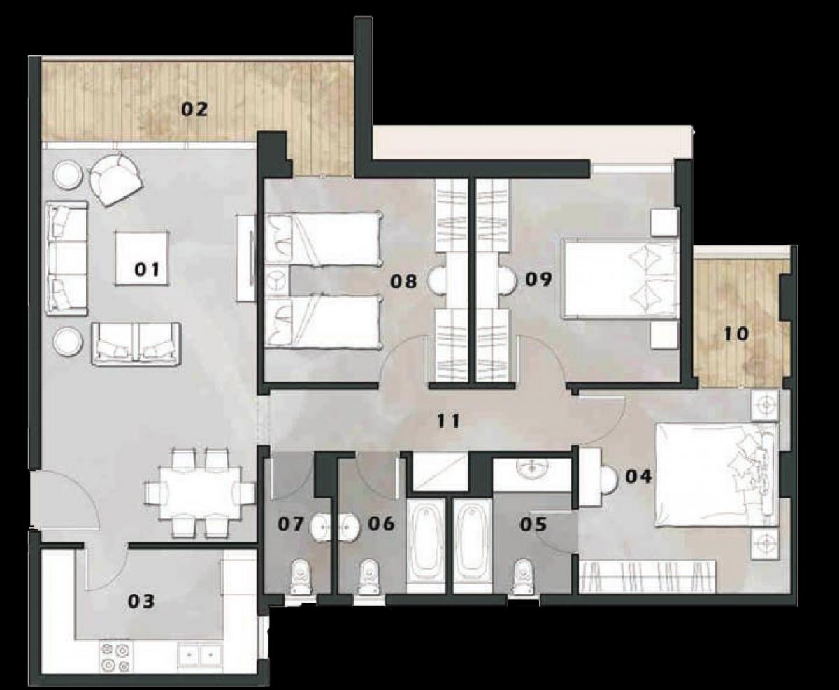 4 bedrooms Condo in New Capital City, Egypt No. 1460