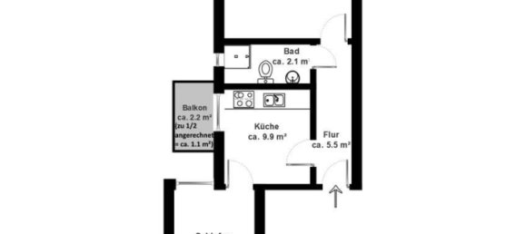 Студия в Аймсбюттель, Германия № 370019 9