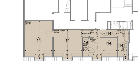 Квартира с 1 спальней в Дюссельдорф, Германия № 281977 5