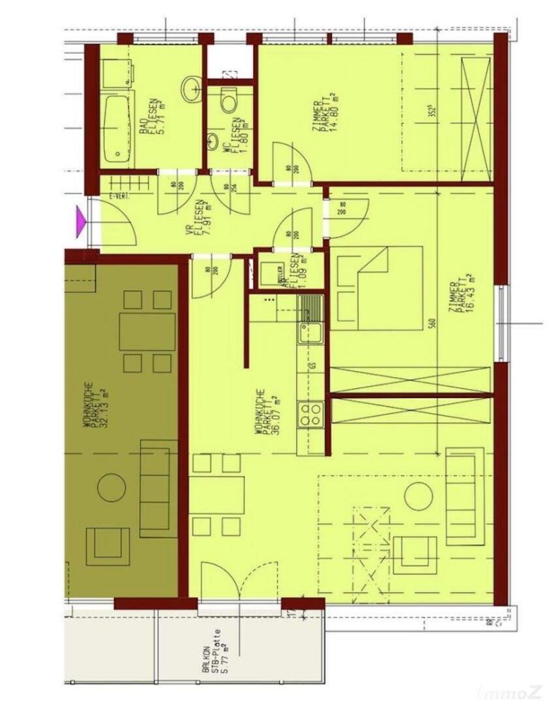 3-Zimmer Wohnung in Eggenberg, Austria, Nr. 244408