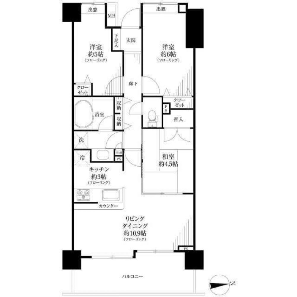 Apartamento de 3 dormitorios en Saitama, Japan No. 3238