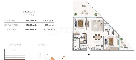 1 dormitorio apartamento en venta en Meydan, Dubai, UAE № 102640 22