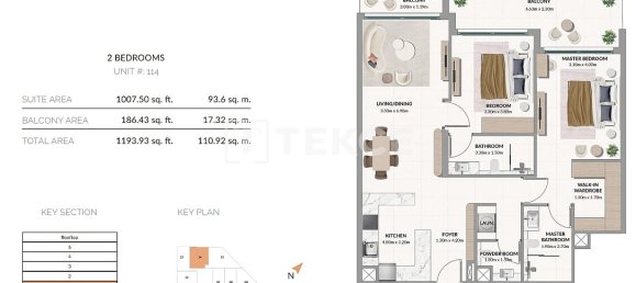 1 dormitorio apartamento en venta en Meydan, Dubai, UAE № 102640 24