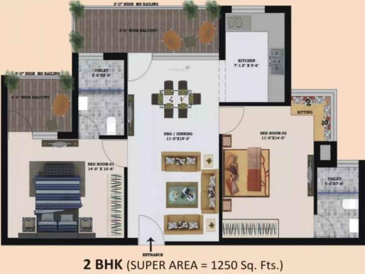 2 bedrooms House in Mohali, India No. 16955