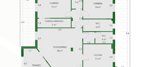 Квартира с 5 комнатами в Бари, Италия № 32760 2