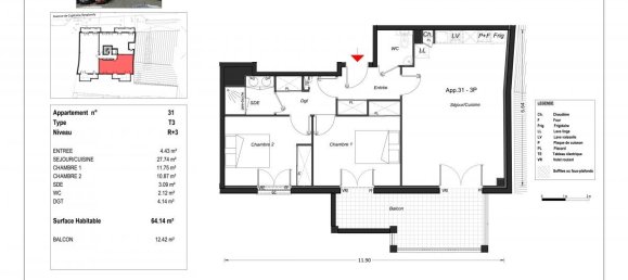 2 chambres Appartement à Bayonne, France No. 97111 5