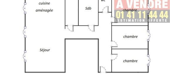 3 bedrooms Apartment in Bois-Colombes, France No. 186173 45