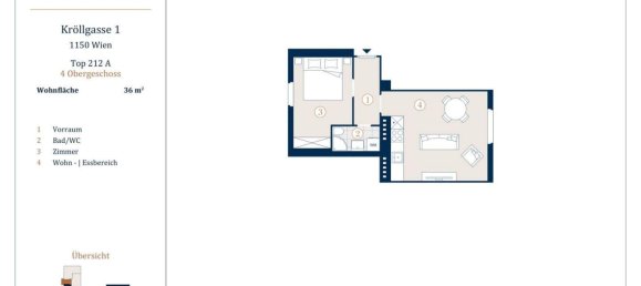 2 rooms Apartment in Rudolfsheim-Funfhaus, Austria No. 207414 12