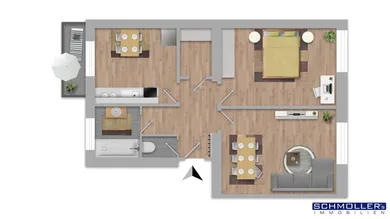 Apartamento de 2 divisões em Wels, Austria N.º 203886