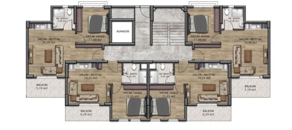 Квартира 1+1 в Анталья, Турция № 22717 2