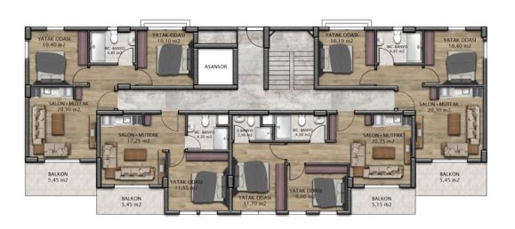 Квартира 1+1 в Анталья, Турция № 22717 6