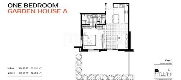 Apartamento T1 em Jumeirah Village Triangle, UAE N.º 188852 7