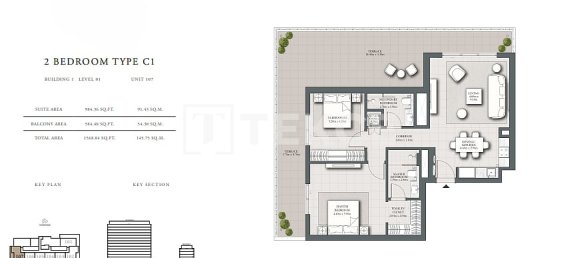 2 Schlafzimmer Wohnung in Dubai Hills Estate, UAE, Nr. 114113 16