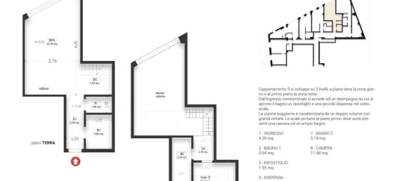 2غرفة منزل ذو طابقين في Florence, Italy رقم 210613 17