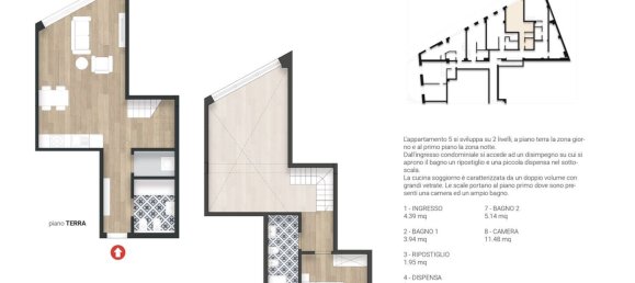 2غرفة منزل ذو طابقين في Florence, Italy رقم 210613 16