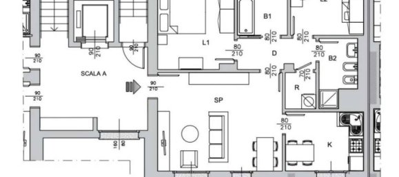 2 rooms Apartment in Buccinasco, Italy No. 152295 6