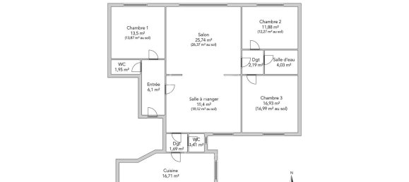 3 Schlafzimmer Wohnung in Paris, France, Nr. 186324 21