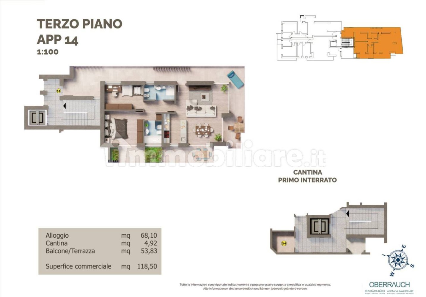 Квартира с 2 спальнями в Трентино Альто Адидже, Италия № 217437
