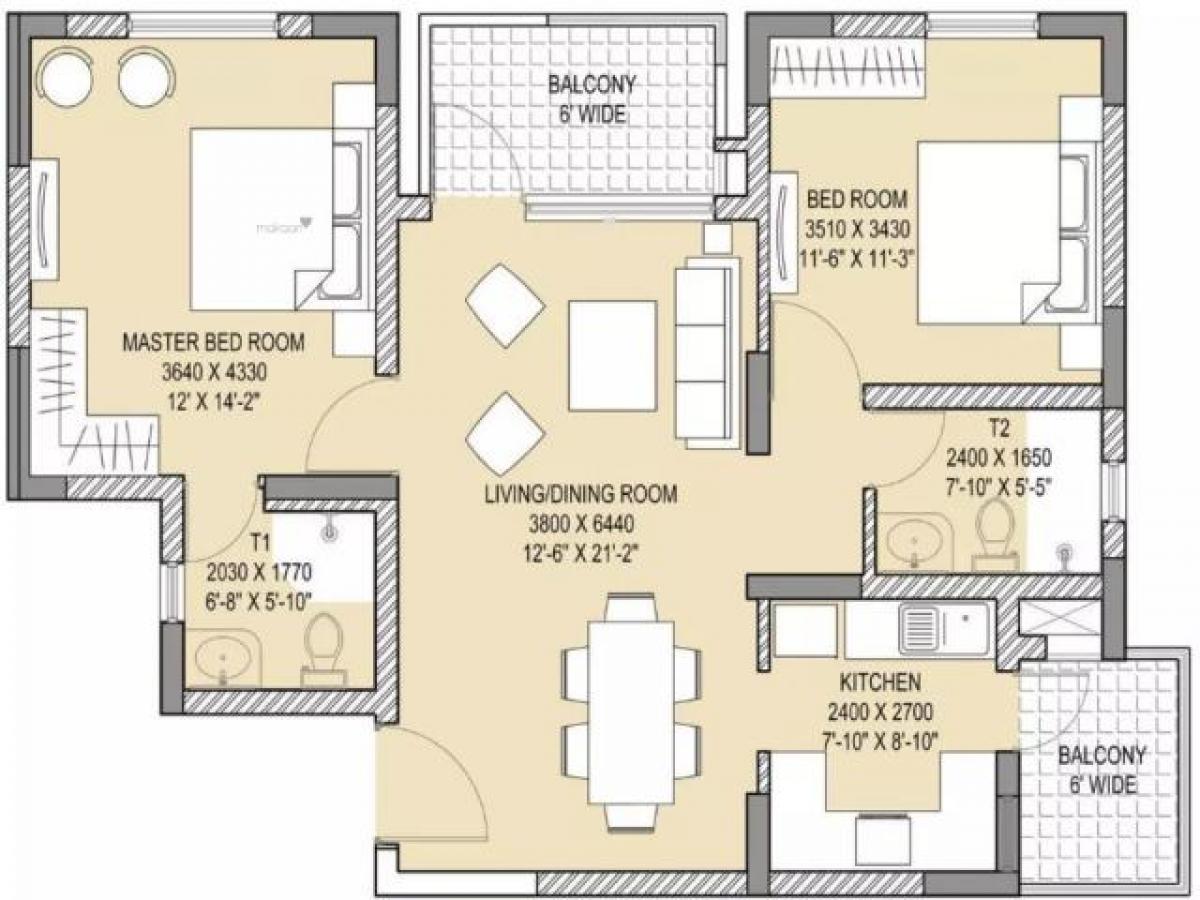 2 bedrooms House in Gurgaon, India No. 48811