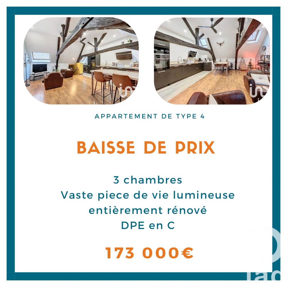 Apartamento de 3 dormitorios en Epernay, France No. 47846