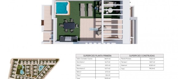 Bungalow de 2 dormitorios en Los Balcones, Spain No. 6671 26