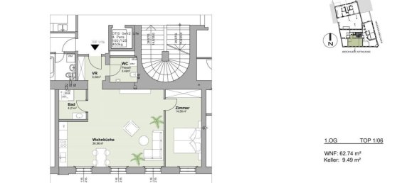 2-salle Appartement à Modling, Austria No. 106328 12