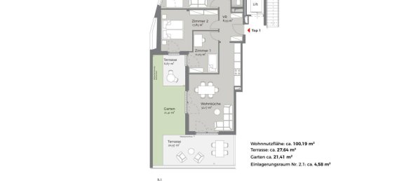 4 rooms Apartment in Klosterneuburg, Austria No. 152548 34