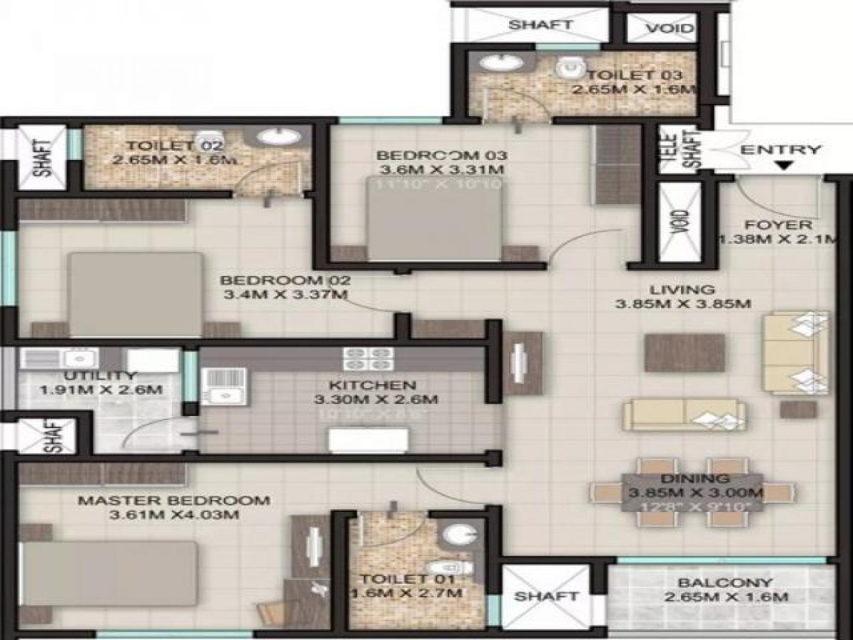 3 chambres Maison à Bangalore, India No. 3276