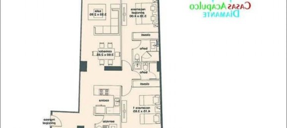 Apartamento de 2 dormitorios en Guerrero, Mexico No. 181873 2