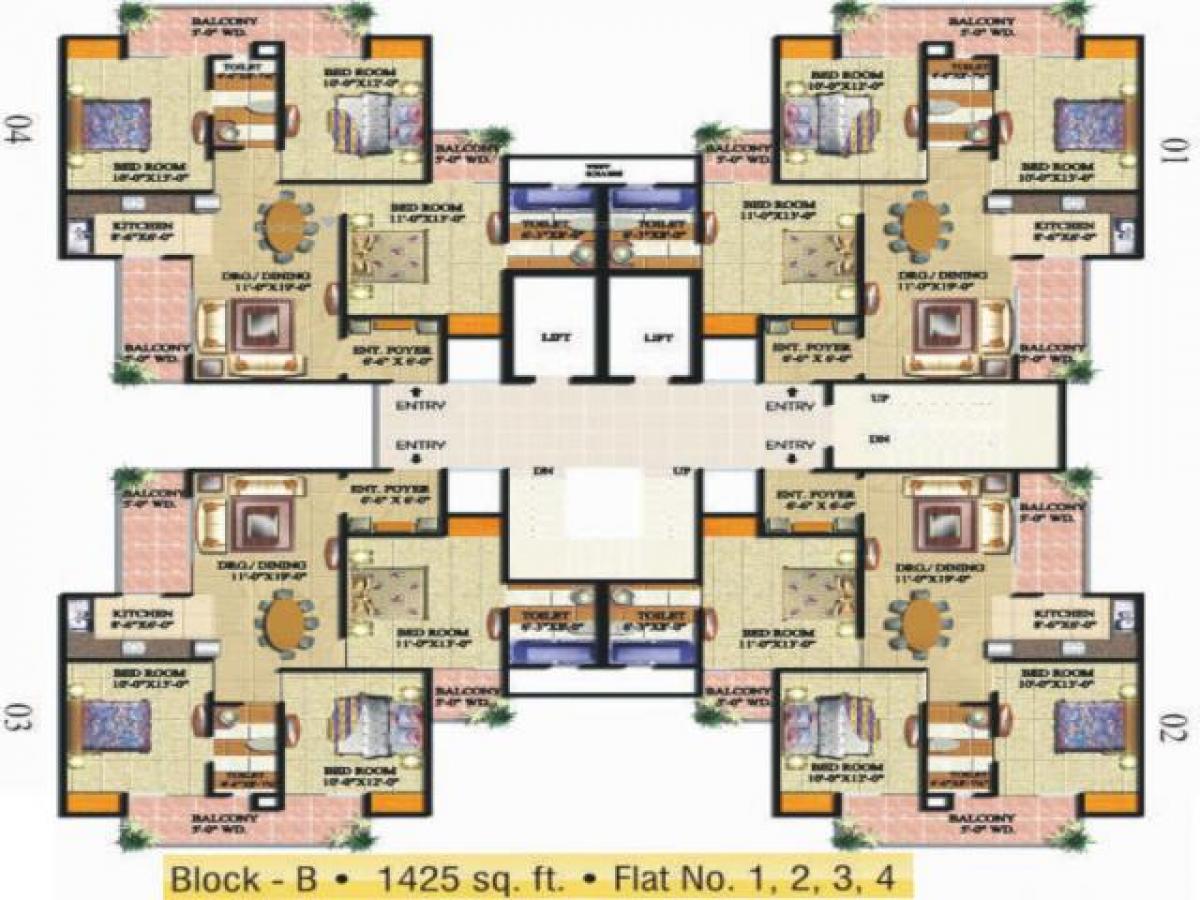 3 bedrooms House in Ghaziabad, India No. 55587