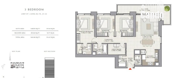 3 chambres Appartement à Dubai Creek Harbour (The Lagoons), UAE No. 93631 13