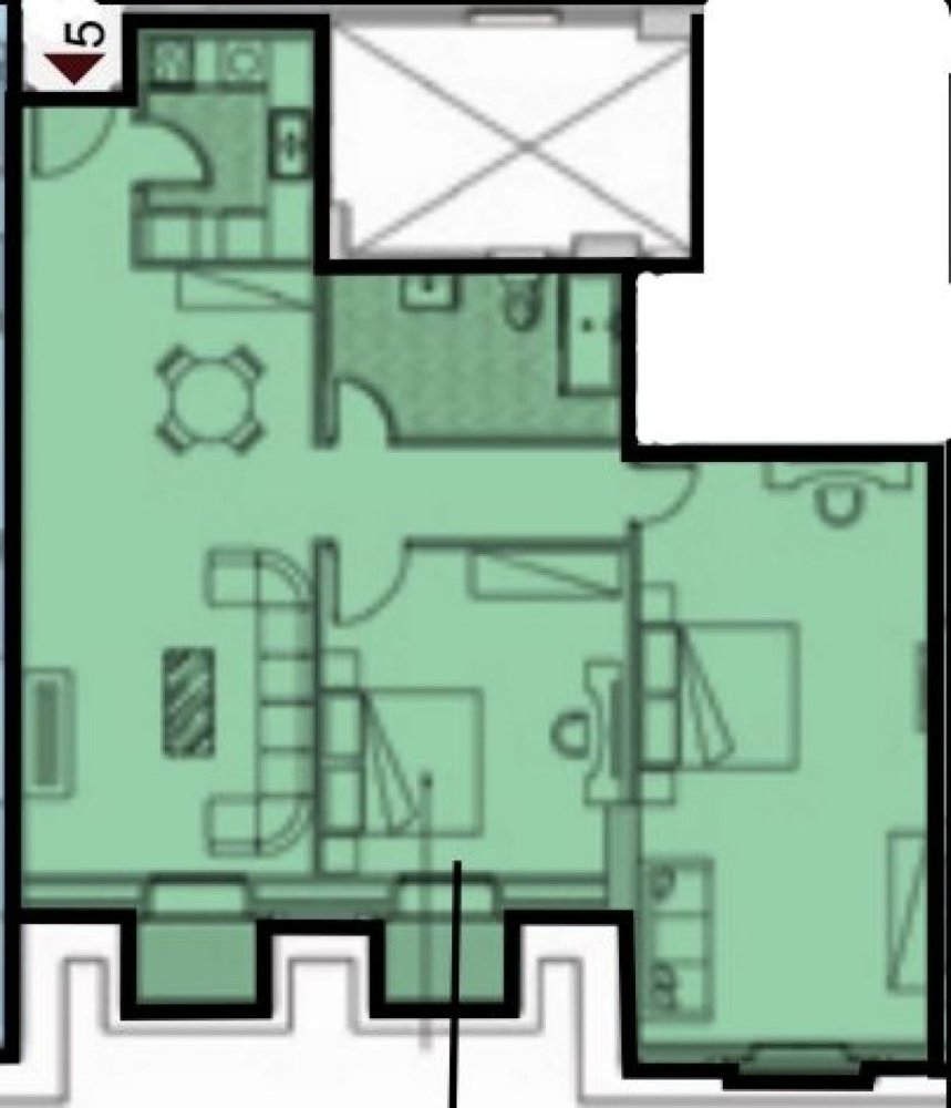 2 Schlafzimmer Eigentumswohnung in El Alamein, Egypt, Nr. 1030