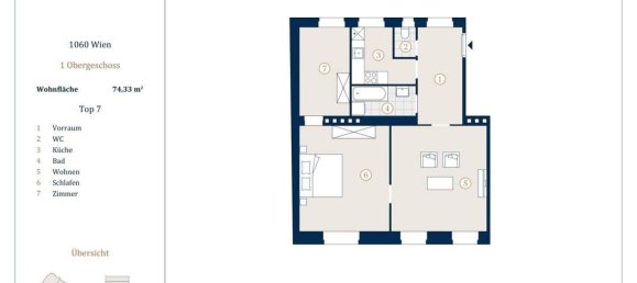 3 rooms Apartment in Mariahilf, Austria No. 246362 3