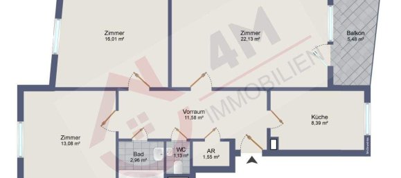 Apartamento de 3 divisões em Ottakring, Austria N.º 127853 10