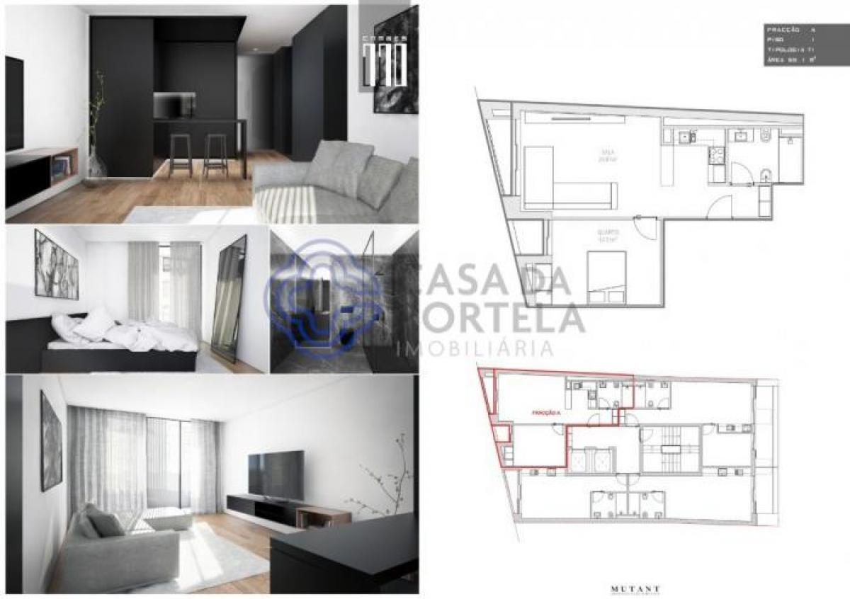 Студия в Порту, Португалия № 3585