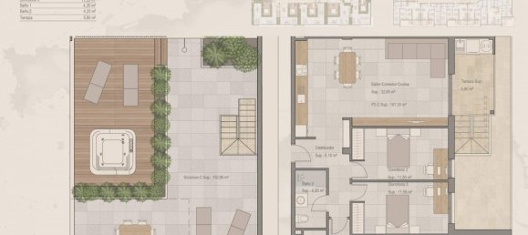 Пентхаус с 3 спальнями в Торре-Пачеко, Испания № 286624 4