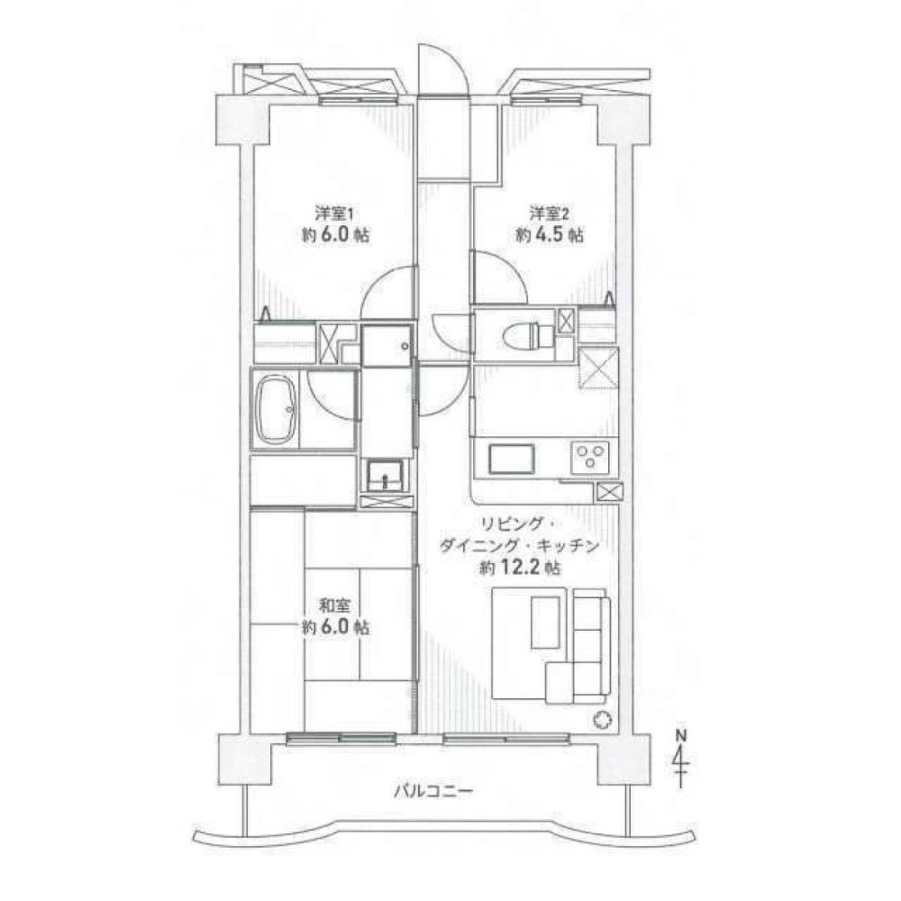3 غرف نوم شقة في Aichi, Japan رقم 7008