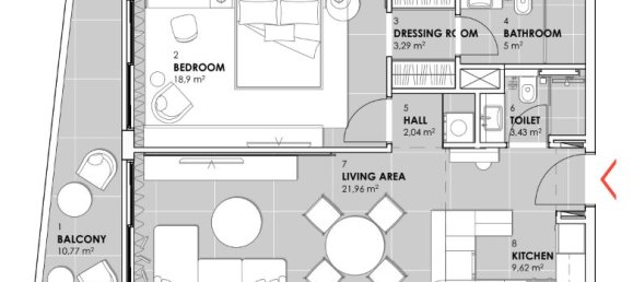 1 bedroom Apartment in Jumeirah Village Circle, UAE No. 12370 19