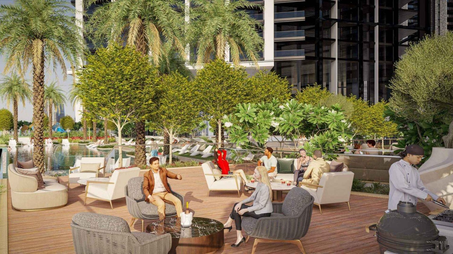 Квартира с 1 спальней в The Tranquil at Sobha Central, Дубай, ОАЭ № 117535