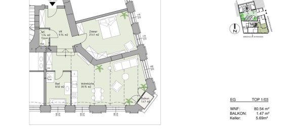 2-Zimmer Büro in Mödling, Austria, Nr. 150903 12