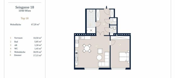 2-salle Appartement à Wieden, Austria No. 141178 5